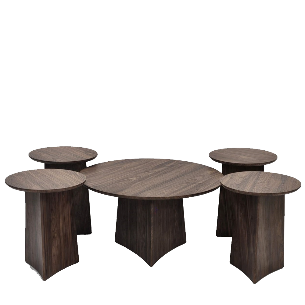 طقم طاولات الشاي المميزة المقاس : الكبيرة : الارتفاع 45 القطر 90سم  الصغيرة : الارتفاع 50 القطر 40 سم. - الصورة 4