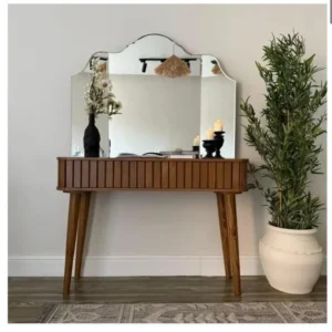 تسريحه خشبيه معا مرايه بدون حواف